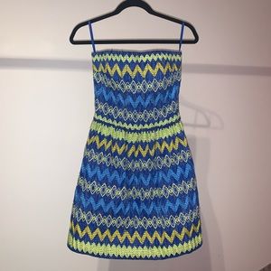 Colorful Strapless Dress
